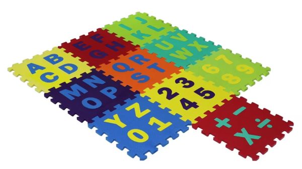 Alphabets Foam Puzzle Mat For Children's 6.5mm Puzzle 36 Pcs(random Color)