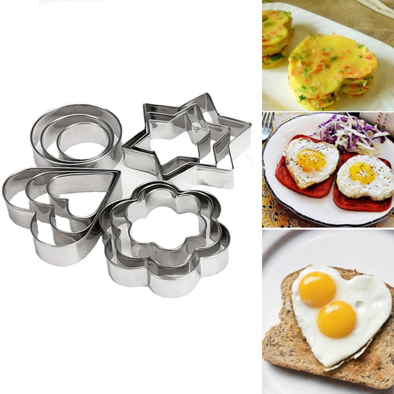 12-piece Stainless Steel Cookie Cutter Set