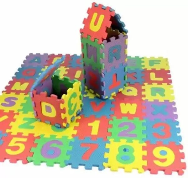 Alphabets Foam Puzzle Mat For Children's 6.5mm Puzzle 36 Pcs(random Color)