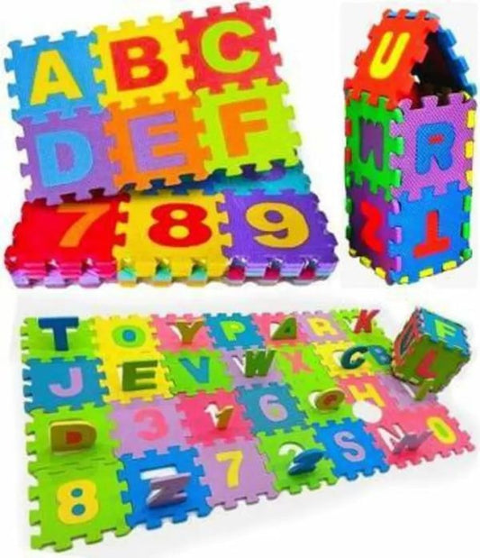 Alphabets Foam Puzzle Mat For Children's  6.5mm Puzzle 36 Pcs(random Color)