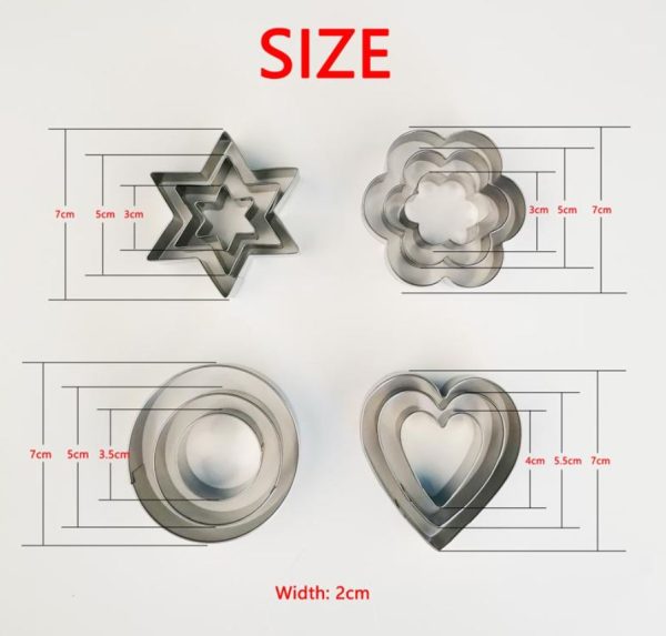 12-piece Stainless Steel Cookie Cutter Set
