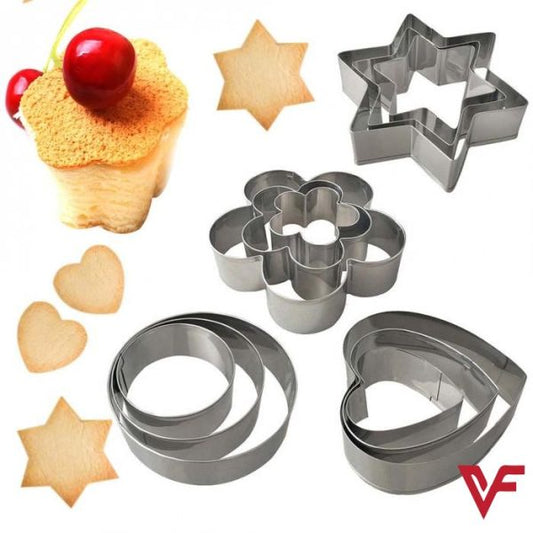 12-piece Stainless Steel Cookie Cutter Set