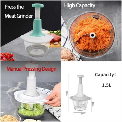 Multi-functional Vegetable Meat Grinder, Chopper -2 Liter (random Color)