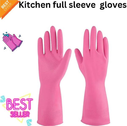1 Pair Cleaning Gloves Kitchen Waterproof Dishwashing Gloves