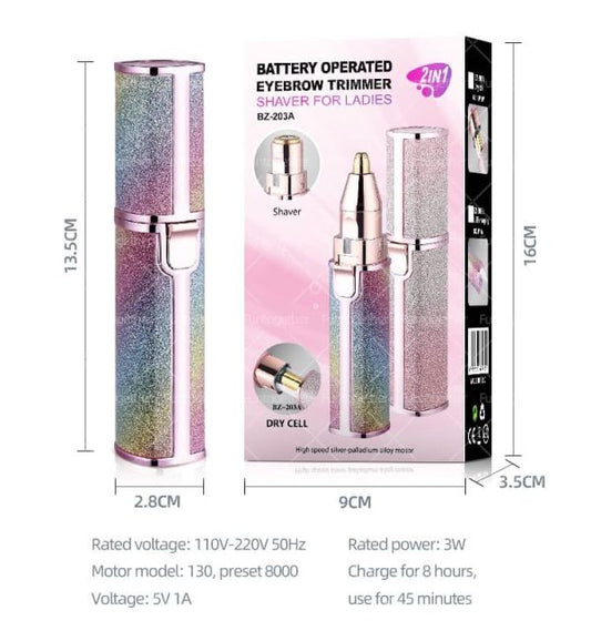 2 In 1  Flawless Hair Remover Hair Remover Trimmer For Women